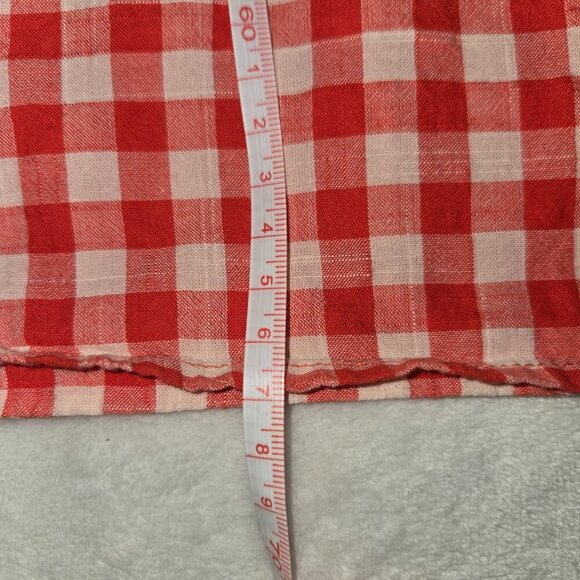J.Crew Women’s Red Gingham Button Down Shirt Size S Long Sleeve Lightweight - Picture 8 of 11